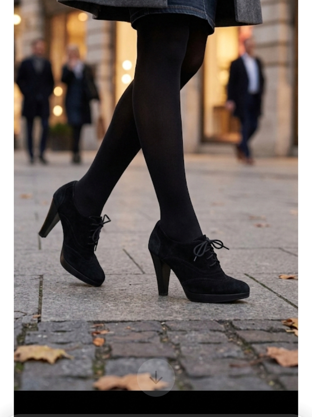 Audrey Brooke Black Suede Lace-Up High Heel Booties